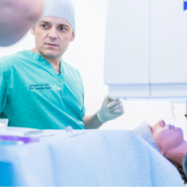 Prof Johnny Moore with Patient at Cathedral Eye Clinic